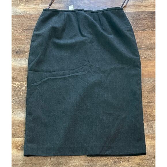 Kasper 100% wool, fully lined black midi pencil skirt 16W - Picture 1 of 8